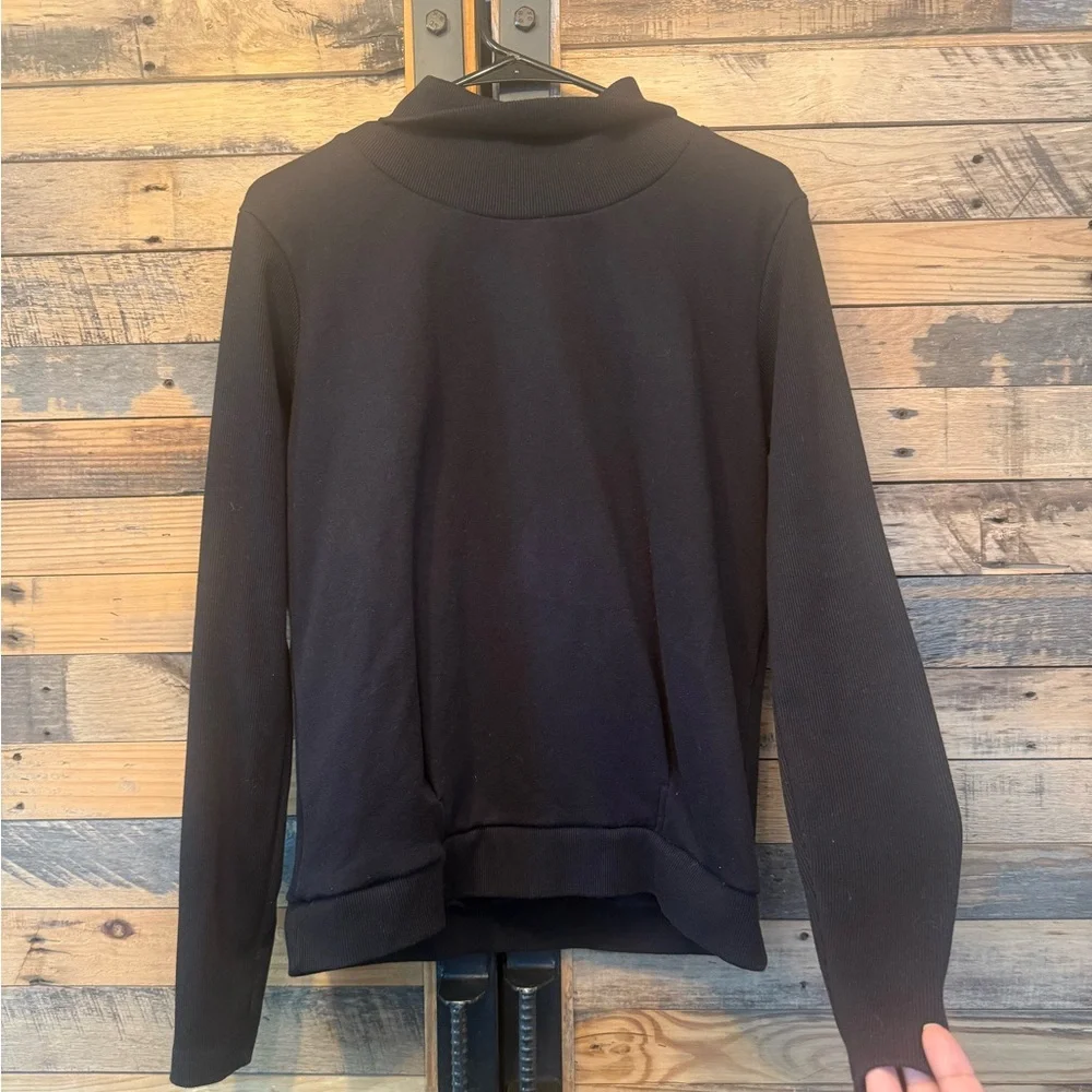 Alo Yoga‎ Clarity Longsleeve Ribbed High Neck Black